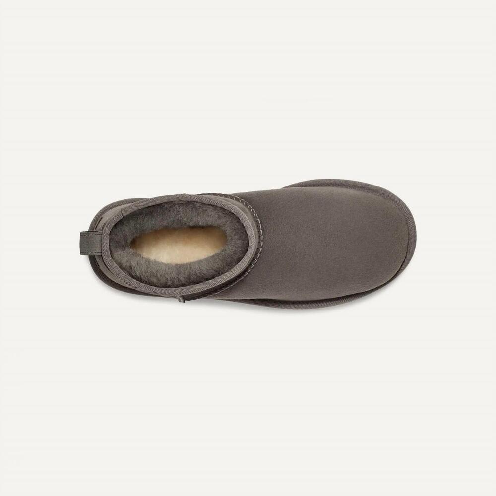 NEW UGG women classic ultra mini boot in grey - Picture 4 of 5